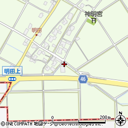 新潟県新潟市西区明田434周辺の地図
