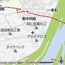 福島県福島市瀬上町（下中川原）周辺の地図