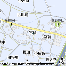 福島県福島市下飯坂宮崎周辺の地図