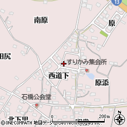 福島県福島市飯坂町平野西道下21周辺の地図