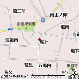 福島県福島市飯坂町平野堀上周辺の地図