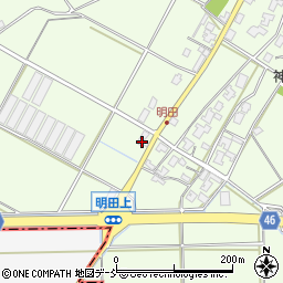 新潟県新潟市西区明田153周辺の地図