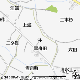 福島県福島市飯坂町雪舟田3周辺の地図