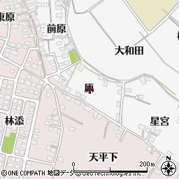 福島県福島市飯坂町原周辺の地図