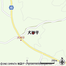 新潟県佐渡市犬神平周辺の地図