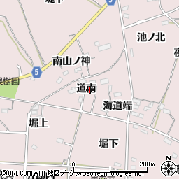 福島県福島市飯坂町平野道南周辺の地図