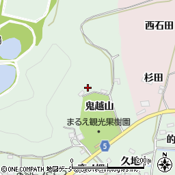 福島県福島市大笹生鬼越山周辺の地図