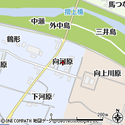 福島県福島市下飯坂向河原周辺の地図