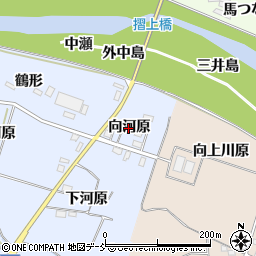 福島県福島市下飯坂（向河原）周辺の地図
