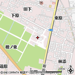 福島県植物防疫協会（公益社団法人）　飯坂試験地周辺の地図