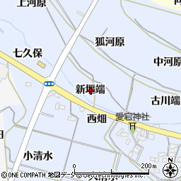 福島県福島市下飯坂新堰端周辺の地図