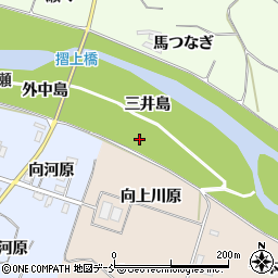 福島県福島市飯坂町東湯野三井島周辺の地図