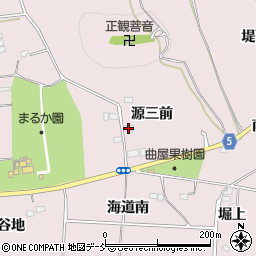 福島県福島市飯坂町平野（源三前）周辺の地図