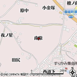 福島県福島市飯坂町平野南原周辺の地図