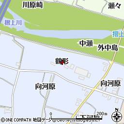 福島県福島市下飯坂鶴形周辺の地図