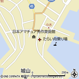 小木地区公民館周辺の地図