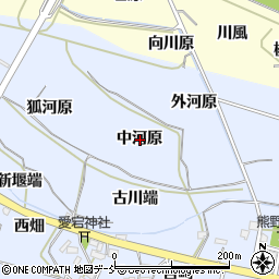 福島県福島市下飯坂中河原周辺の地図