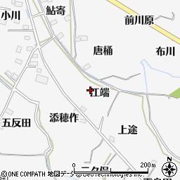 福島県福島市飯坂町江端周辺の地図