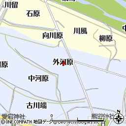 福島県福島市下飯坂外河原周辺の地図