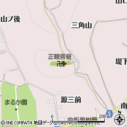 福島県福島市飯坂町平野三角山周辺の地図