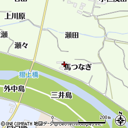 福島県福島市飯坂町東湯野馬つなぎ周辺の地図