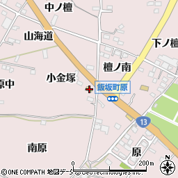福島県福島市飯坂町平野小金塚88-1周辺の地図