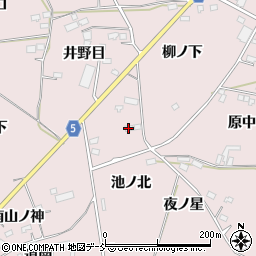 福島県福島市飯坂町平野池ノ北周辺の地図