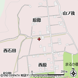 福島県福島市飯坂町平野西原周辺の地図