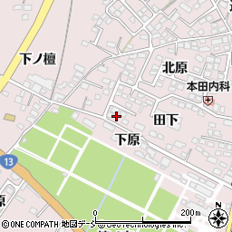 福島県福島市飯坂町平野田下周辺の地図