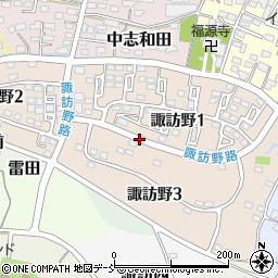福島県伊達市諏訪野周辺の地図