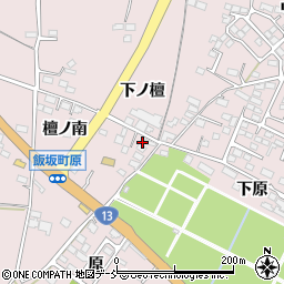 福島県福島市飯坂町平野下原57周辺の地図