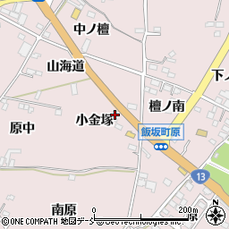 福島県福島市飯坂町平野小金塚85-1周辺の地図