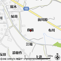 福島県福島市飯坂町唐桶周辺の地図