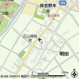 新潟県新潟市西区明田709周辺の地図