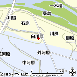 福島県福島市飯坂町湯野向川原周辺の地図
