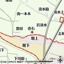 福島県福島市飯坂町東湯野壺石周辺の地図