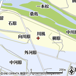 福島県福島市飯坂町湯野川風周辺の地図