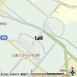 新潟県阿賀野市七浦周辺の地図