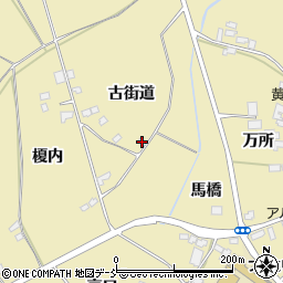 福島県伊達市保原町上保原古街道38-1周辺の地図