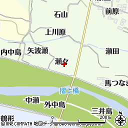 福島県福島市飯坂町東湯野瀬々周辺の地図