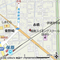福島県伊達市保原町赤橋57周辺の地図