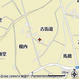 福島県伊達市保原町上保原古街道周辺の地図