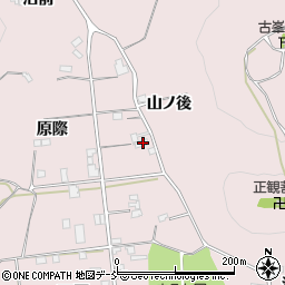 福島県福島市飯坂町平野関東原周辺の地図