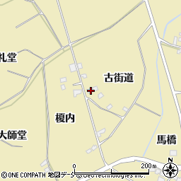 福島県伊達市保原町上保原古街道34周辺の地図