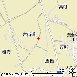 福島県伊達市保原町上保原古街道36周辺の地図