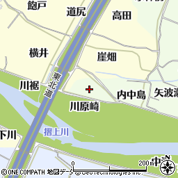 福島県福島市飯坂町東湯野川原崎周辺の地図