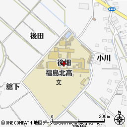 福島県福島市飯坂町（後畑）周辺の地図