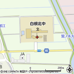 新潟市立白根北中学校周辺の地図