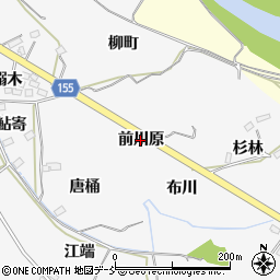 福島県福島市飯坂町（前川原）周辺の地図