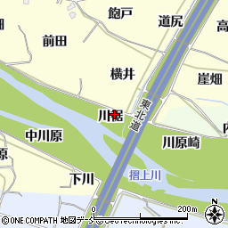 福島県福島市飯坂町湯野川裾周辺の地図